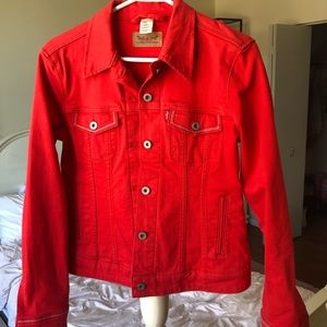 Red Levi Denim Jacket
